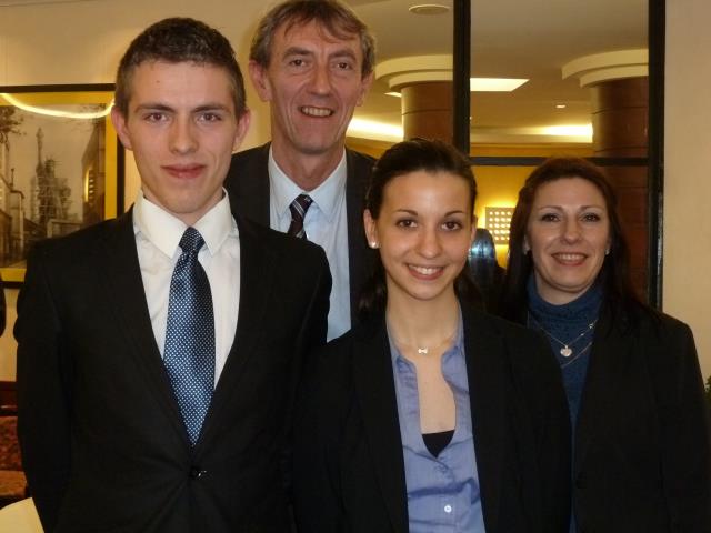 Région Ile de France : de g à d, Romain Grivet, Philippe Gouvernet, chef de travaux (Guyancourt), Clémence de Bruyn et Claude Robin Desquiens, professeur lycée Guillaume Tirel.