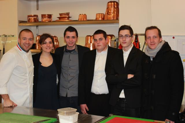 De gauche à droite : Guillaume Gomez, X, Loïc Bodelet, Gauthier Durieux,  et Matthieu Patthyn et Frédéric Rousse.