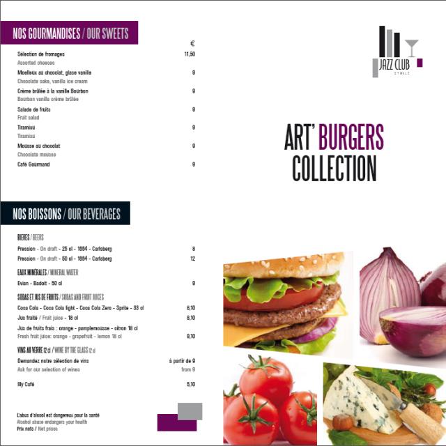 La  carte Art' Burgers Cl
