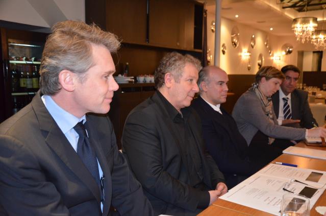 De gauche à droite : Thimothée de Roux, Bernard Boutboul, Thierry Guérin, Mélina Allair et Albert Boronat i Miró.