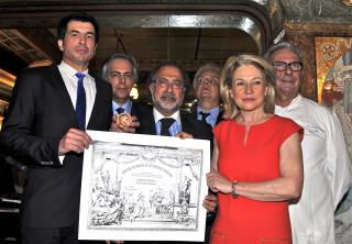 De gauche à droite : Stéphane Malchow, Olivier de Tilière, Olivier Dassault, Alain Malraux,...