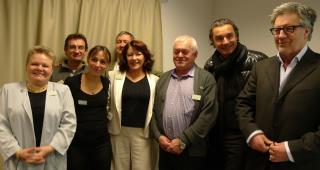 Une partie du bureau de l'association. Corinne Bila, trésorière, Christophe Martin, Angélique...