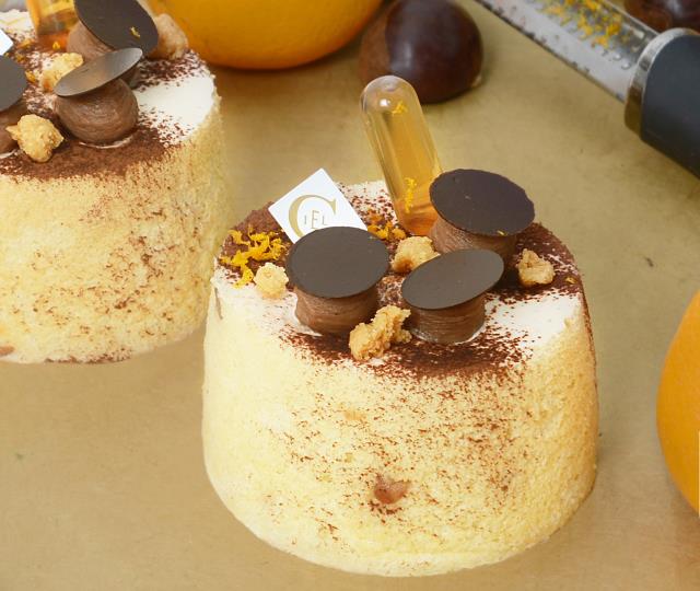 L'angel cake marrons-Armagnac.
