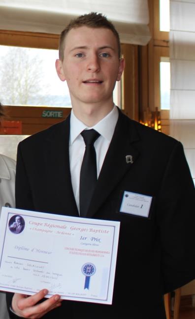 Romain Delacourt, du lycée Denis Diderot de Langres, représentera la région Champagne-Ardenne.