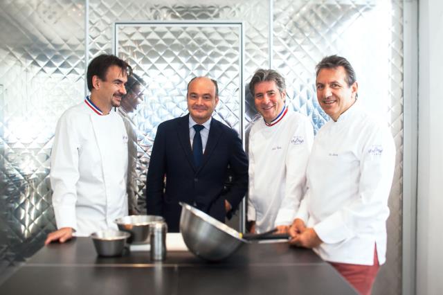 La team Lenôtre : Guy Krenzer, Olivier Poussier, Michel Roth et Eric Léautey.