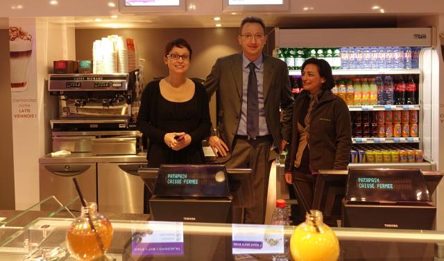 Mélina Zagonotte, responsable marketing et communication, Stéphane Prély, directeur général, et Clothilde Bezie, directrice du Patàpain  Montluçon.