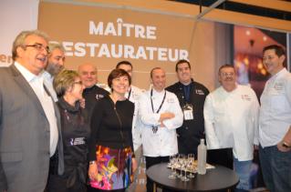 De g à d : Francis Attrazic, Pierre Négrevergne (La Terrasse Mirabeau -75), Stéphanie Aime (La...
