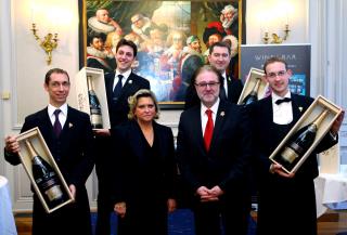 Autour de Carol Duval-Leroy, partenaire historique du MOF, et de Philippe Faure-Brac, les quatre...