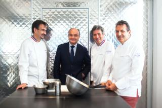 La team Lenôtre : Guy Krenzer, Olivier Poussier, Michel Roth et Eric Léautey.