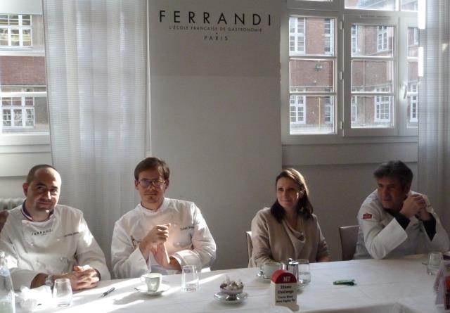 Le jury : Christophe Haton, Thibaut Ruggeri, la présidente Anne-Sophie Pic, et Michel Roth.
