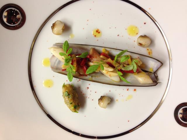 Couteau grillé, citron de Menton - pequillos