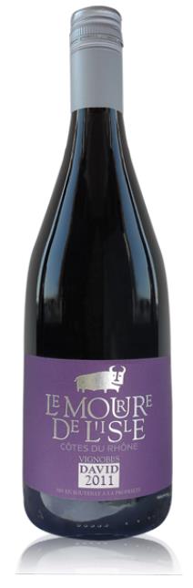 côtes-du-rhône rouge bio, cuvée Le Mourre de l'Isle, du Domaine David.