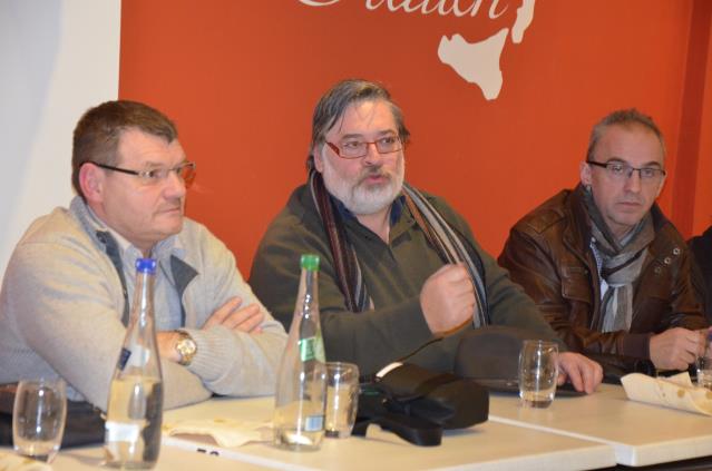 De g à d : Jean-Marc Collet, secrétaire général de la CPIH Haute-Normandie, Alain Depoix et Fabrice Cazeau durant la réunion.