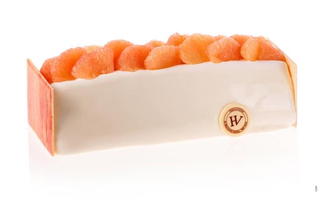 Bûche pétale de pamplemousse.