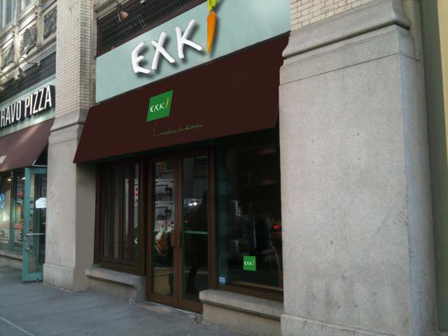 Simulation de la façade Exki à New-York.