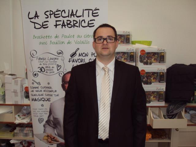 Sébastien Chauciac, ancien du CEFAA aujourd'hui responsable marché public d'Unilever Food Solution, présentant les nouveautés de son groupe