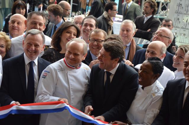 Joël Robuchon, Paul Obadia, Christian Estrosi, Babette de Rozièes : la bonne humeur était au rendez-vous.
