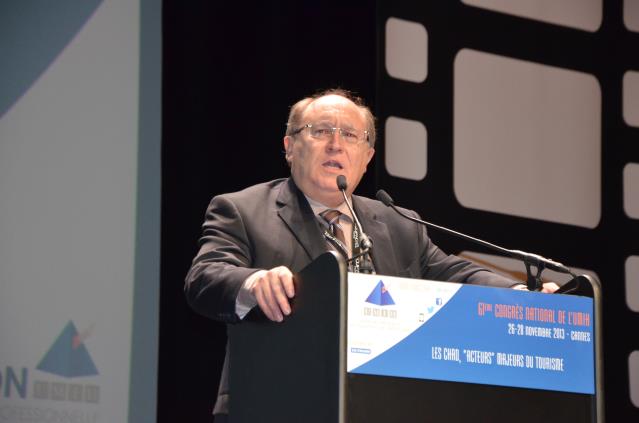 Michel Chevillon, président de l'Umih 06 Cannes, est accueille le 61ème congrès de l'Umih.