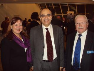 Nelly Roland, maire de Villepinte, Didier Leschi, prefet à l'égalité des chances et Jean Biron,...