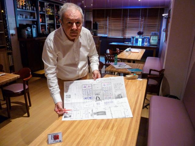 Le directeur de l'hôtel de l'Europe, Georges-André Piat, imagine en amont le plan de ses chambres Sleeper