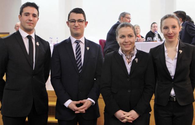 Les quatre finalistes : Adrien Cascio, Aymeric Pollenne, Victoire Helly d'Angelin et Charlotte Guyot.