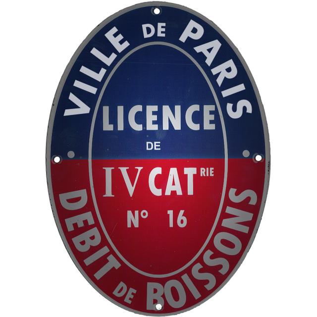 Plaque le la licence IV de Paris.