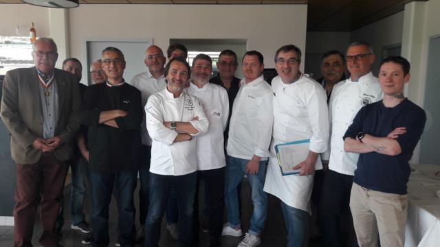 les jurys des épreuves Maf cuisine froide et dessert de restaurant