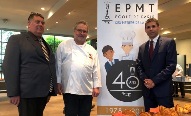 De gche à dte : Franck Thomasse, Président du Syndicat des boulangers-pâtissiers du Grand Paris, Christian Voiriot, Vice-Président, et Ismaël Menault, Directeur Général de l'EPMT.