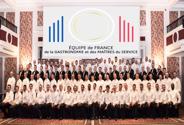 L'Equipe de France de la Gastronomie et des Maîtres du Service.