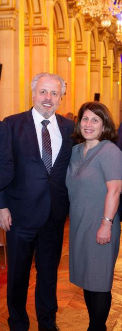 Ghinwa Dirani, avec Jean-Paul Bou Antoun, le fondateur du groupe Noura