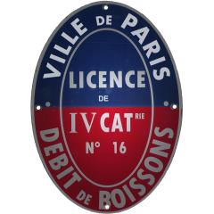 Plaque le la licence IV de Paris.