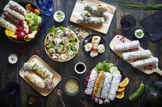 Picky Spring propose des salades variées sous forme de rouleaux de printemps.