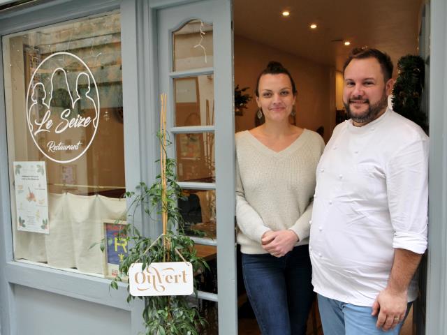 Sarah et Julien Richard ont trouvé dans ce restaurant de 18 couverts un lieu où travailler et s'épanouir ensemble.