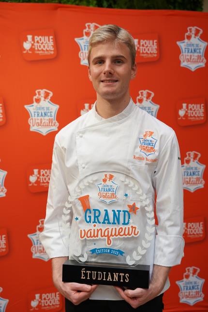Romain Baconnier, arrivé premier de la Coupe de France de volaille, dans la catégorie 'Etudiants'.