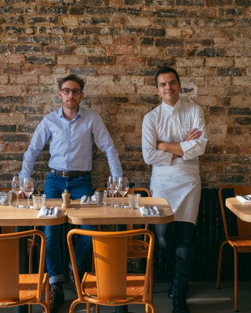 Baptiste Guégan et Charles Boixel, les associés du Café César à Clichy.