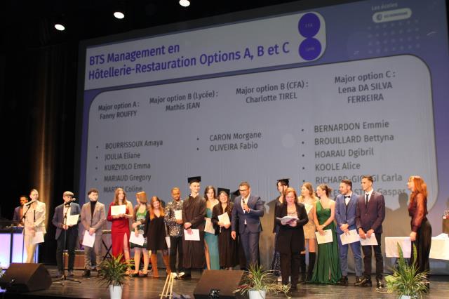 Les BTS MHR option A, B et C lors de la remise des diplômes