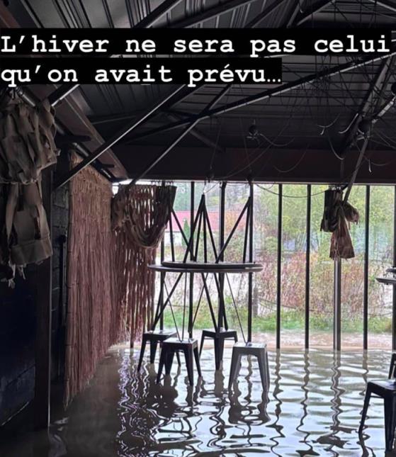 Le restaurant étoilé La Grenouillère est sous les eaux. 