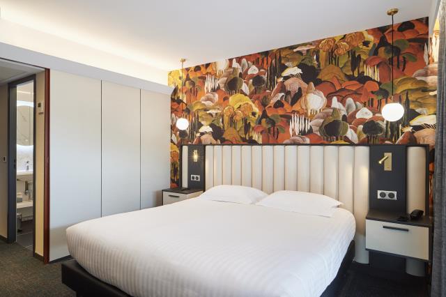 L'une des chambres de l'hôtel Des Vignes et des anges, à Pauillac.
