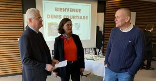 Denis Courtiade, Lise Bracquart (qui a organisé cette journée) et Philippe Besin, Chef...