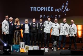Les lauréats Trophée Mille 2023 1er prix Service-Sommellerie et Cuisine-Pâtisserie 