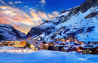 La station de Val d'Isère, dans les Alpes. 