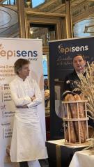 Guy Martin, chef du Grand Véfour à côté de François-Xavier Quarez, CEO d'Episens.