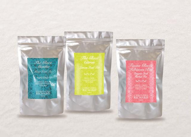 Ces thés et cette tisane sont disponible par paquet de 12 sachets voile de 6 g.