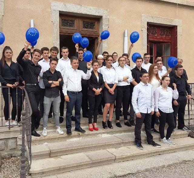 Les élèves du lycée de St-Chamond qui ont profité du dispositif Erasmus