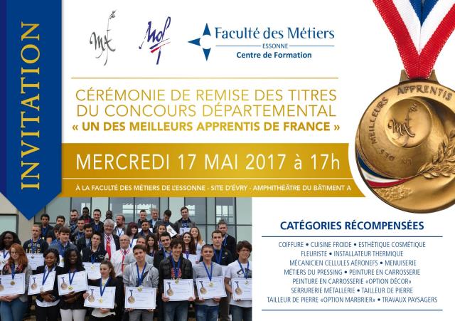 Cérémonie de remise des Titre 'Un des Meilleurs Apprentis de france' départemental