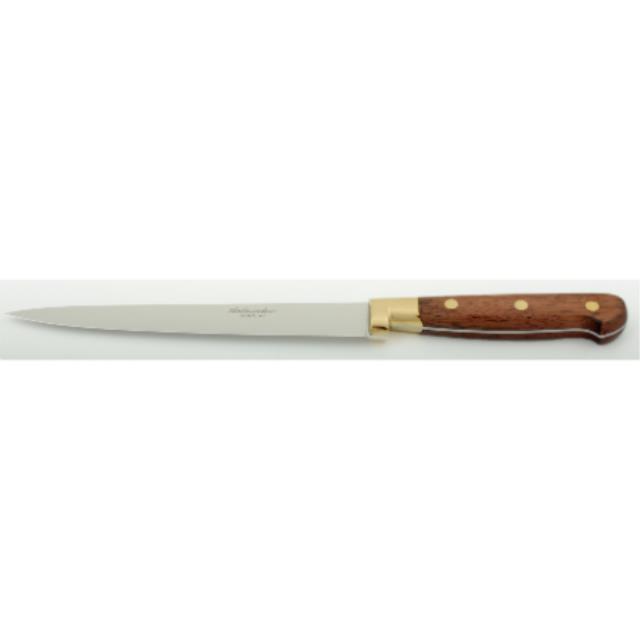 Le couteau à poisson ou à filet de sole, idéal pour lever les filets de poisson en toute précision. Pourvu d'une lame longue, pointue et flexible, ce couteau permet de découper finement la sole, le saumon etc.