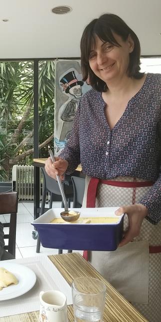 Florence Galligo privilégie une cuisine familiale et traditionnelle comme à la maison.