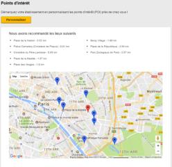 La localisation des points d'intérêt sur Expedia