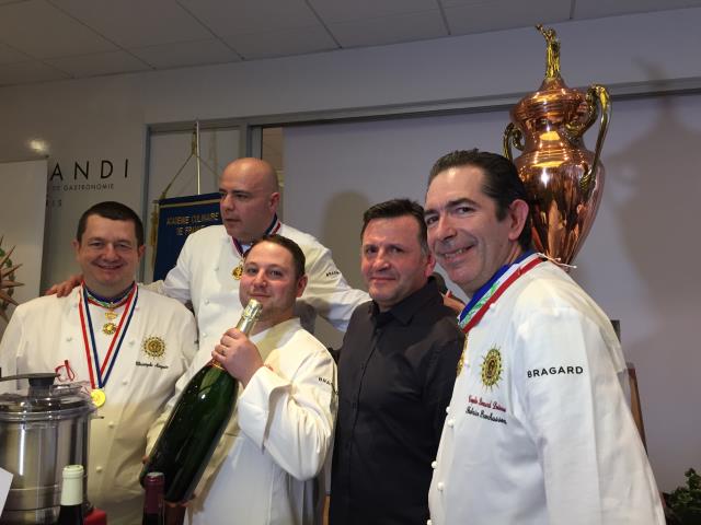 Christophe Marguin, Stéphane Buron, Romain Schaller, son chef et Fabrice Prochasson.