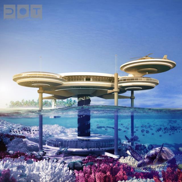 Le Water Discus Hotel propose des chambres sous-marines.